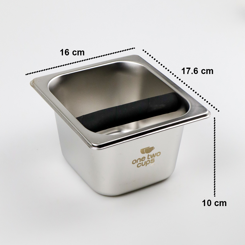 One Two Cups Wadah Ampas Kopi Espresso Knock Box Container 17.6 cm - KB3 Gambar produk One Two Cups Wadah Ampas Kopi Espresso Knock Box Container 17.6 cm - KB3