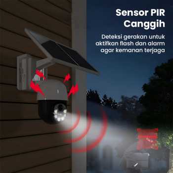 Gambar produk V380 Pro Kamera CCTV WiFi Solar Panel Outdoor Camera HD 1080p IP65 - MVT-1120G-P5 Pro