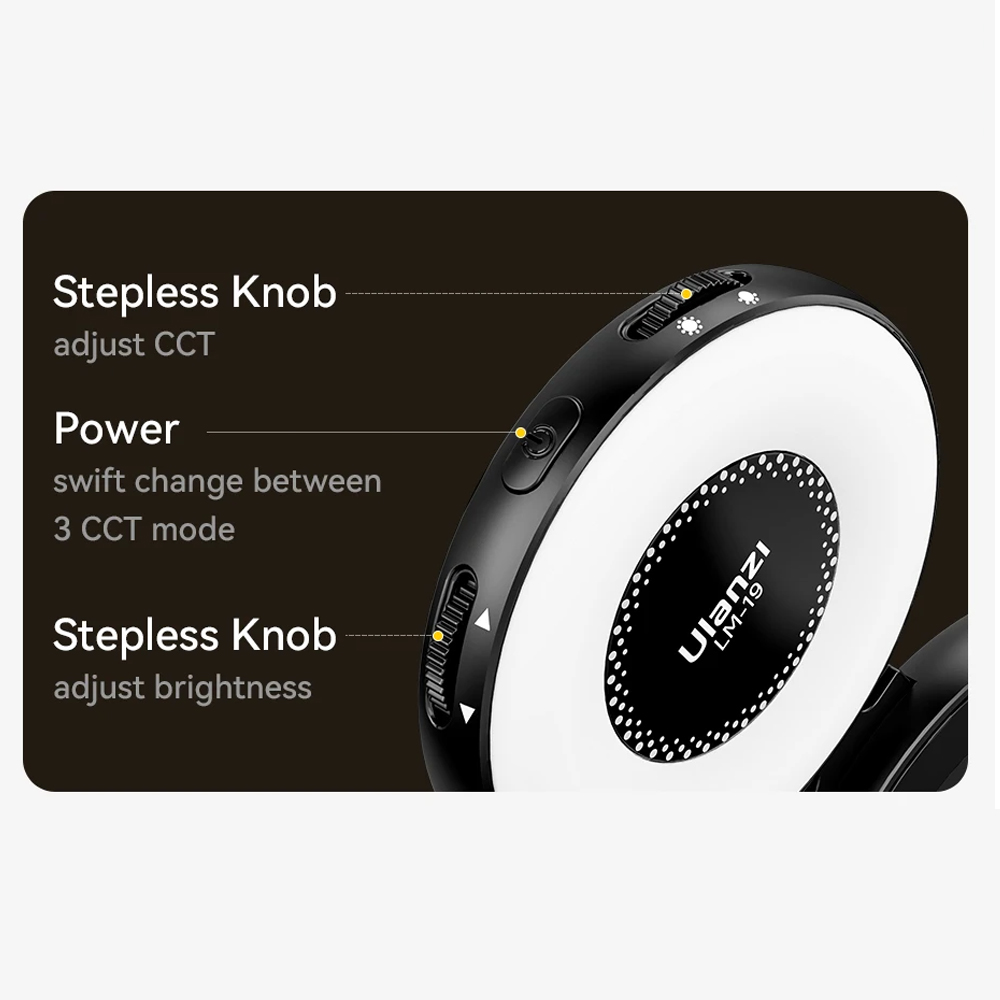 Gambar produk Ulanzi Lampu Ring Light LED Magnetic 3in1 Color Flip Design 400mAh 2W - LM19