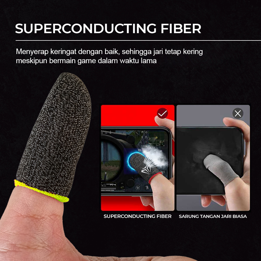 Gambar produk Shezi Sarung Tangan Jari Gaming Finger Sleeve Breathable Touchscreen - S02