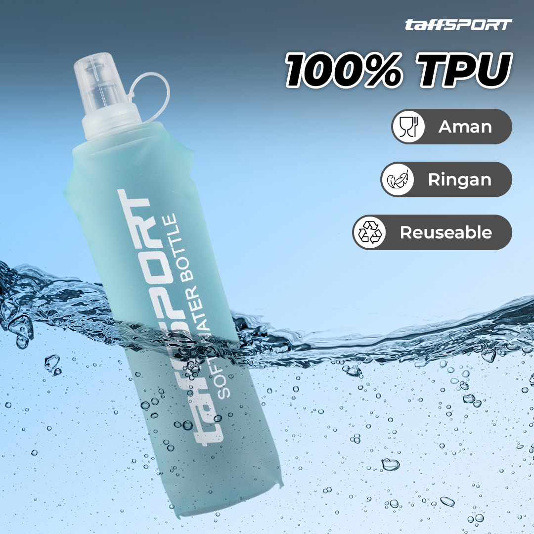 Gambar produk TaffSPORT Botol Minum Lipat Soft Flask Running Water Bottle 500ml - TF-50