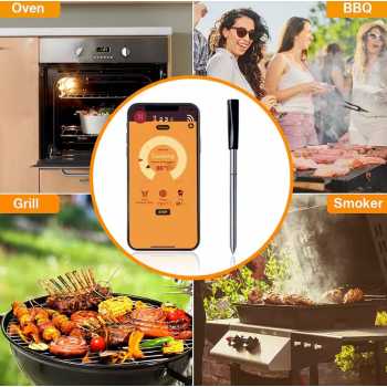 Gambar produk TAKA Termometer Makanan Digital Daging BBQ Bluetooth 2Probe Waterproof - TY530