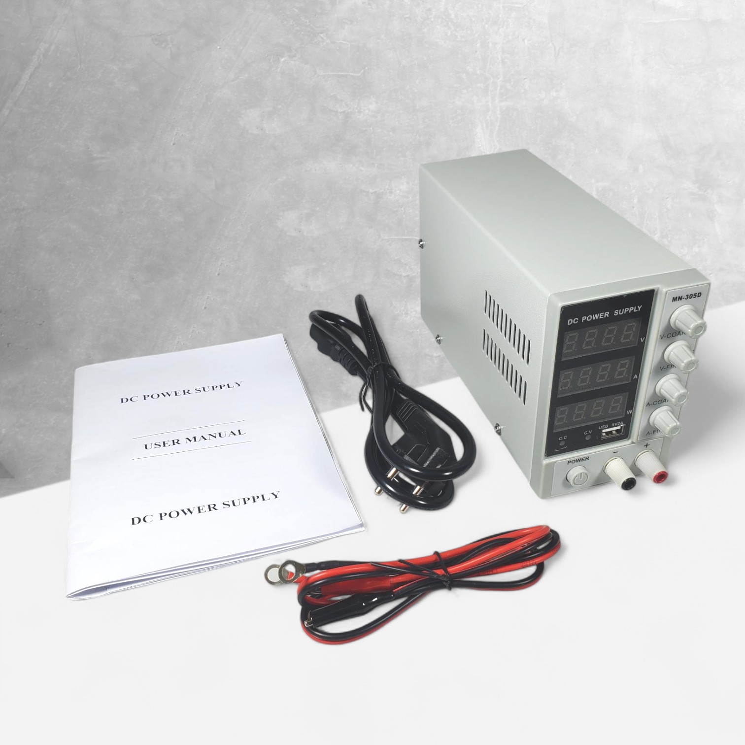 WEILI Adjustable Power Supply 4 Digit Display DC Stabilized 30V 5A - MN-305D Gambar produk WEILI Adjustable Power Supply 4 Digit Display DC Stabilized 30V 5A - MN-305D