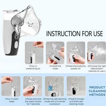 Gambar produk LASMA Alat Terapi Pernapasan Mesh Nebulizer Portable Inhaler Rechargeable - HH-W610