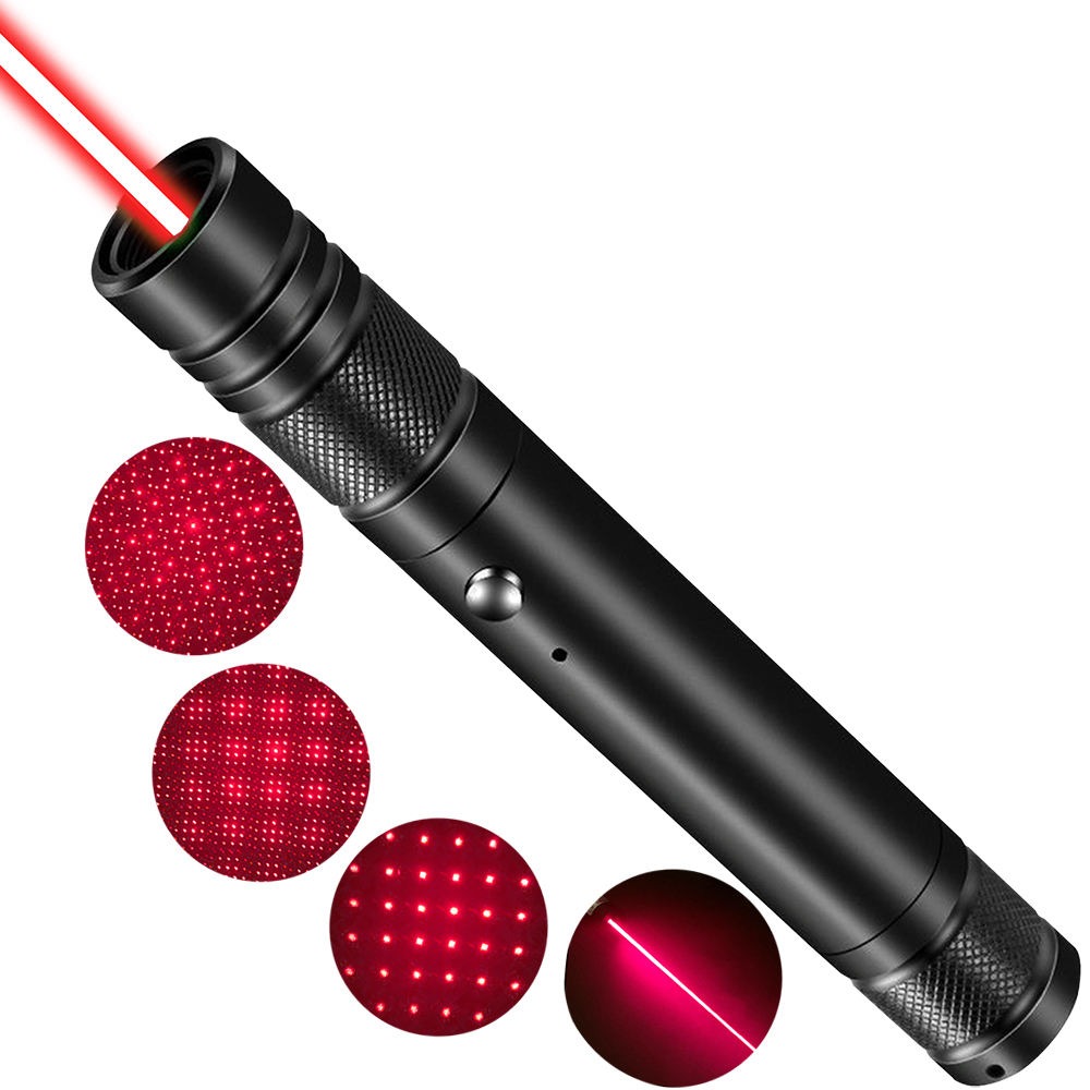 WUIVI Laser Pointer Beam Star Pattern USB Rechargeable 200mAh Red Light - WV-710 Gambar produk WUIVI Laser Pointer Beam Star Pattern USB Rechargeable 200mAh Red Light - WV-710