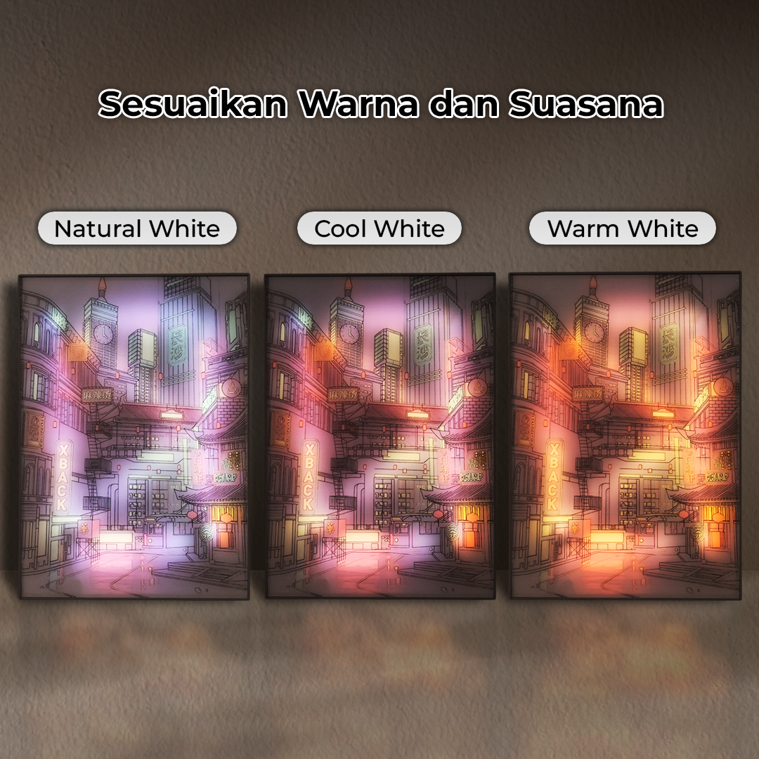 Gambar produk YORYZENG Lampu Meja Hias Lukisan 3in1 Color LED USB 30.5cm Changsha City - YY31