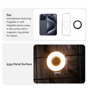 Gambar produk Ulanzi Lampu Ring Light LED Magnetic 3in1 Color Flip Design 400mAh 2W - LM19