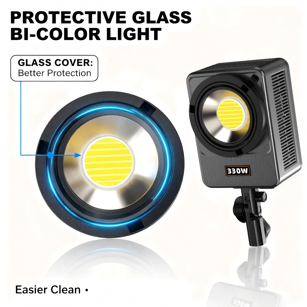 Gambar produk LIYADI Lampu Studio Fotografi COB LED 3in1 Color TFT Display 330W - G330