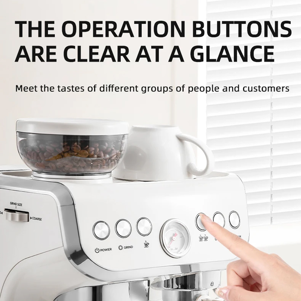 SAOCHI Mesin Kopi Espresso Coffee Maker Frothing Grinding 20 Bar 1560W - 517EA Gambar produk SAOCHI Mesin Kopi Espresso Coffee Maker Frothing Grinding 20 Bar 1560W - 517EA