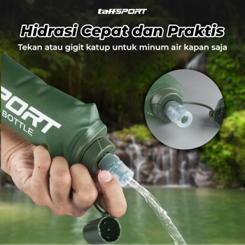 Gambar produk TaffSPORT Botol Minum Lipat Soft Flask Running Water Bottle 500ml - TF-50