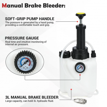 Gambar produk CHIGE Alat Pengganti Minyak Rem Mobil Vacuum Brake Fluid Pump 1 Set 3L - CH56