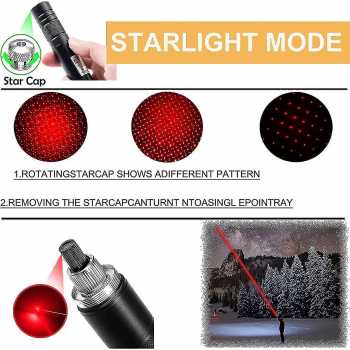 Gambar produk WUIVI Laser Pointer Beam Star Pattern USB Rechargeable 200mAh Red Light - WV-710