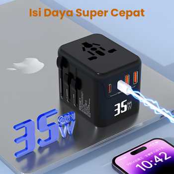 Gambar produk YuHome Universal Travel Adaptor Colokan Charger Adapter USB 2500W - 606