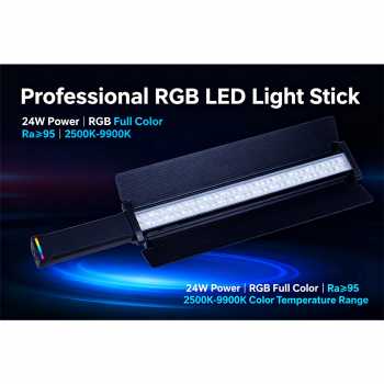Gambar produk LIYADI Lampu Studio Tube Light Stick RGBW 24 Mode OLED 5200mAh 24W - C2