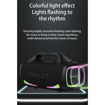Gambar produk ZEALOT Speaker Bluetooth Portable Subwoofer Dual Pairing 24000mAh - S79