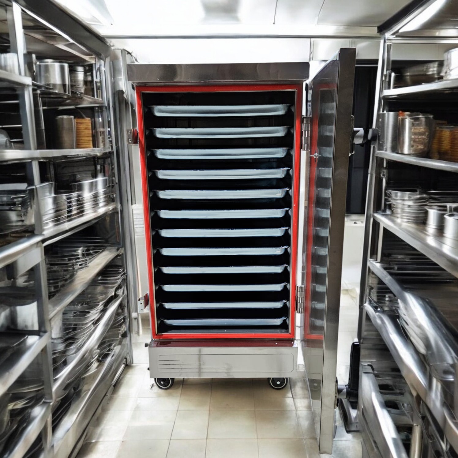 Gambar produk Menshi Mesin Steamer Nasi Rice Steaming Cabinet 12 Tray 180 People - MS-180