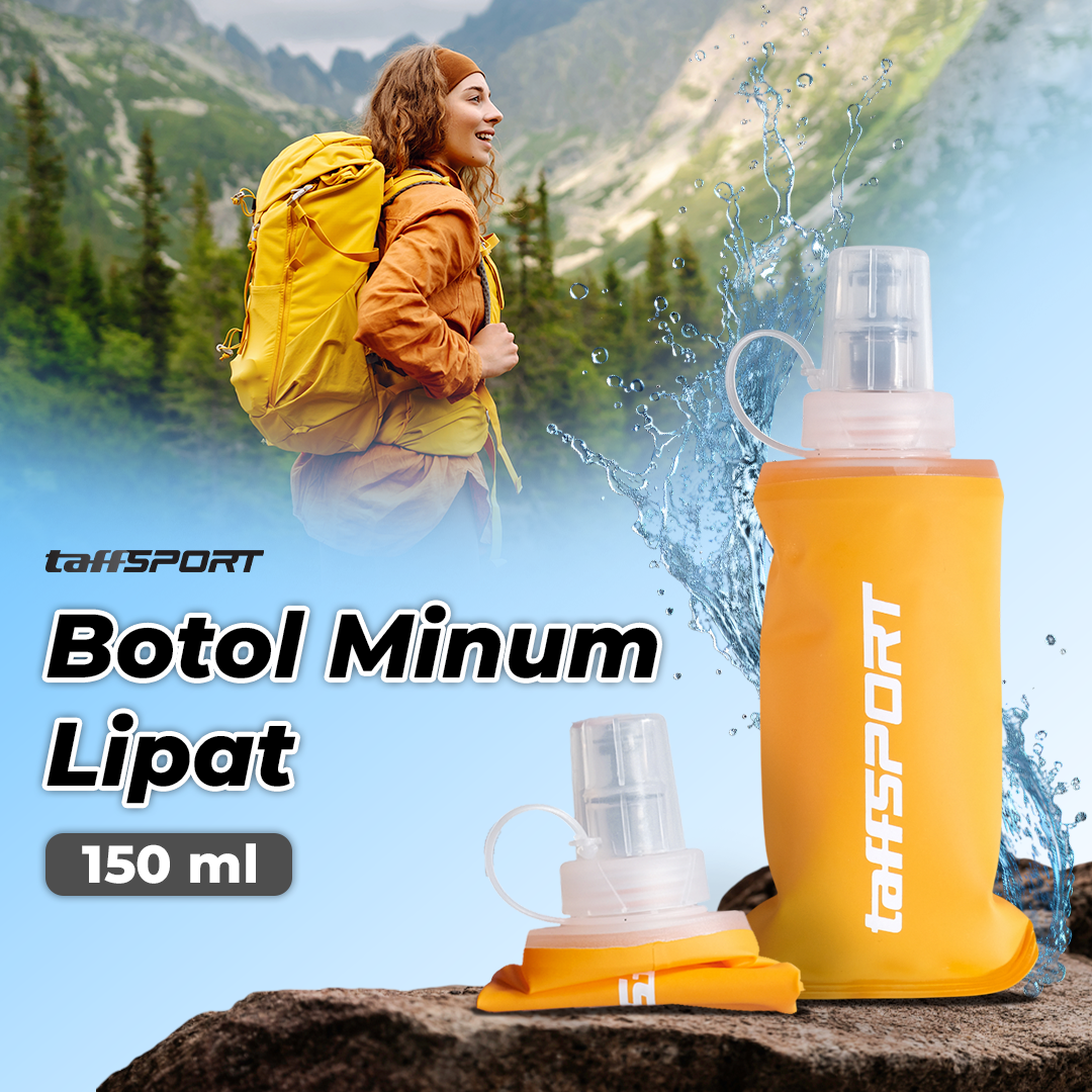 TaffSPORT Botol Minum Soft Flask Foldable Sport Water TPU 150ml - TFB-10 Gambar produk TaffSPORT Botol Minum Soft Flask Foldable Sport Water TPU 150ml - TFB-10