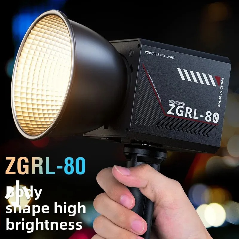 Gambar produk STEAMPUNK Lampu Studio Fotografi COB LED 3in1 Color TFT Display 80W - ZGRL80