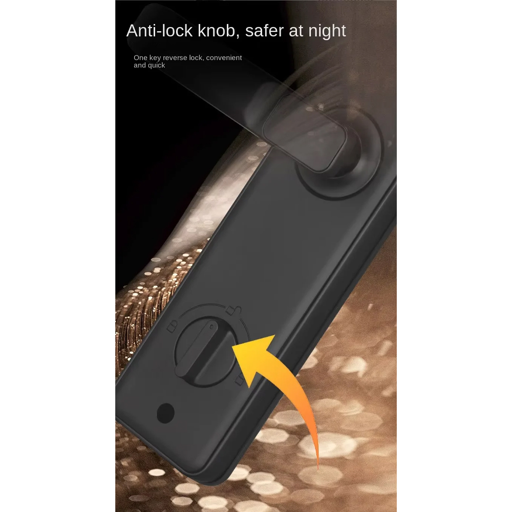 KESONG Smart Door Lock Fingerprint Password Card Alarm - A1 Gambar produk KESONG Smart Door Lock Fingerprint Password Card Alarm - A1