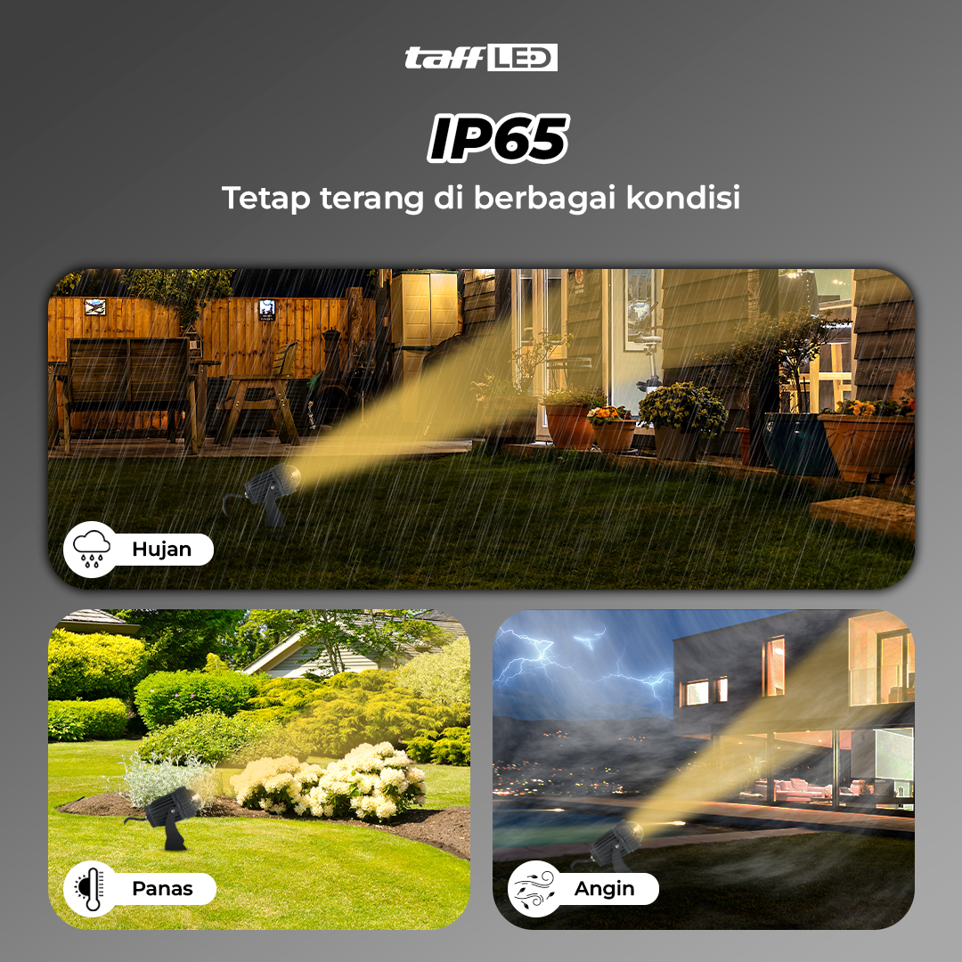 TaffLED Lampu Sorot LED Outdoor Spotlight Beam Waterproof Warm White 10W - YY3 Gambar produk TaffLED Lampu Sorot LED Outdoor Spotlight Beam Waterproof Warm White 10W - YY3