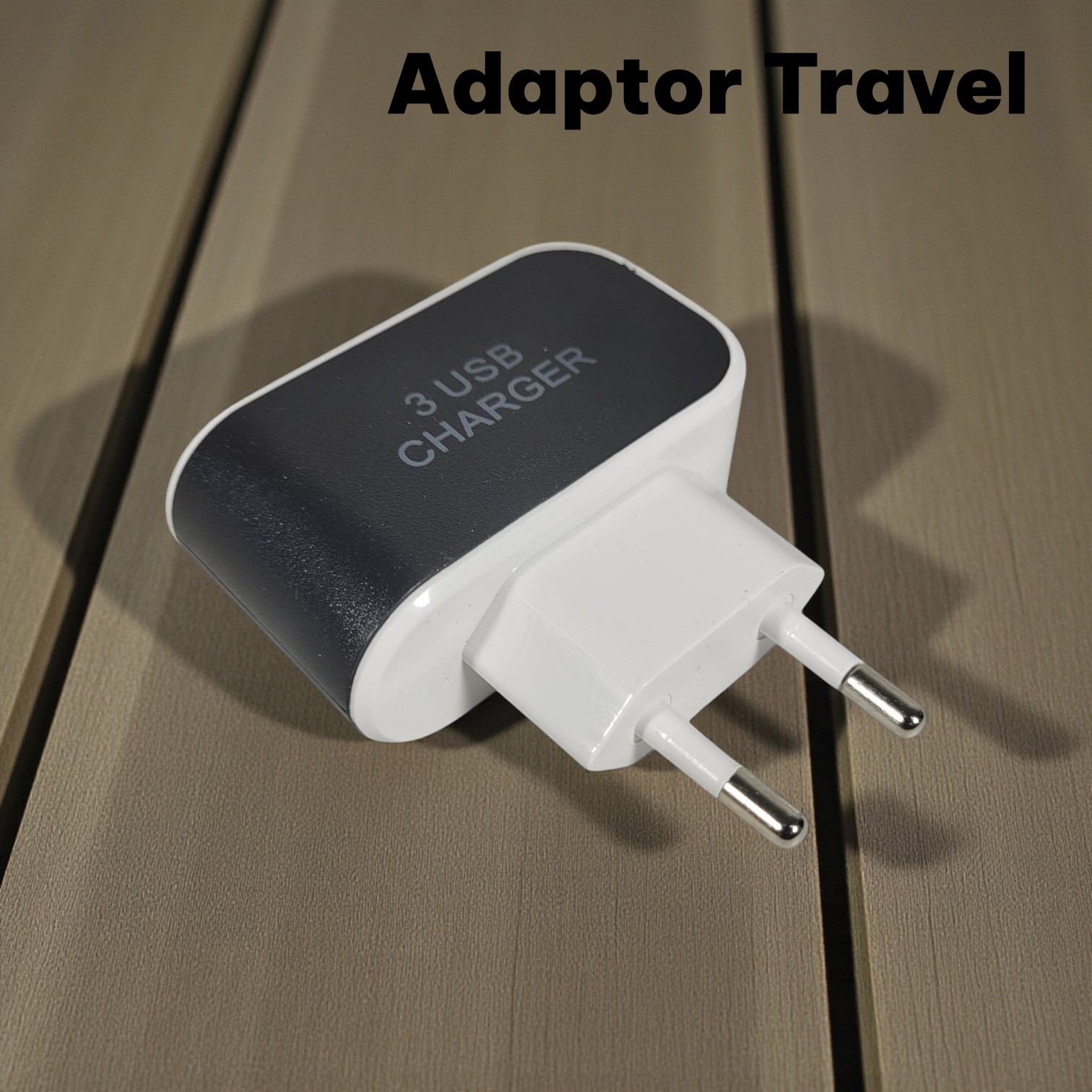 Adaptor Travel Charger USB 3 Port 5V 3.1A - EKA Gambar produk Adaptor Travel Charger USB 3 Port 5V 3.1A - EKA