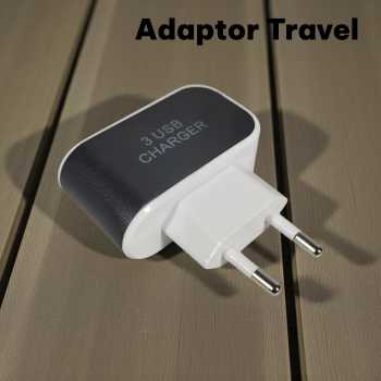 Gambar produk Adaptor Travel Charger USB 3 Port 5V 3.1A - EKA