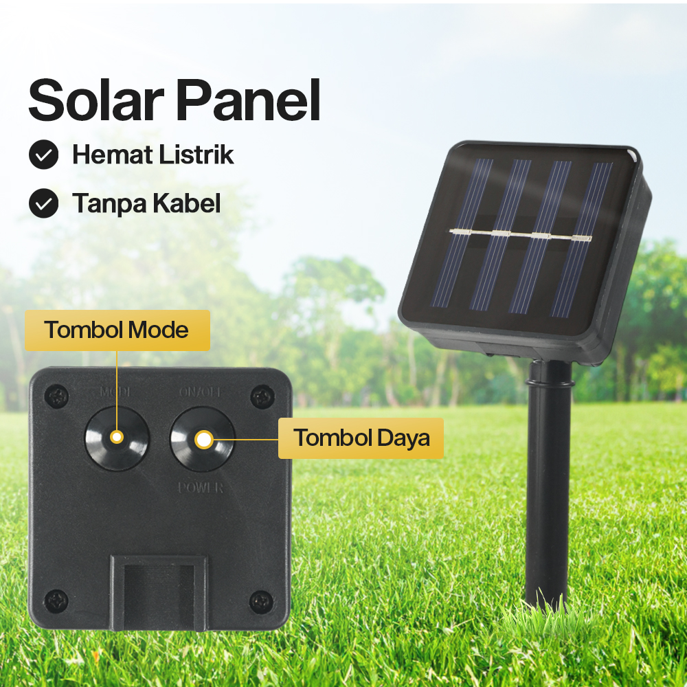 Gambar produk YUSHILED Lampu Hias String Lights 50 LED 7M with Solar Panel - M072