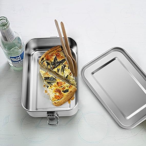 Umigy Kotak Makan Anti Tumpah Lunch Bento Box Stainless Steel 304 2400ml - UM59 Gambar produk Umigy Kotak Makan Anti Tumpah Lunch Bento Box Stainless Steel 304 2400ml - UM59