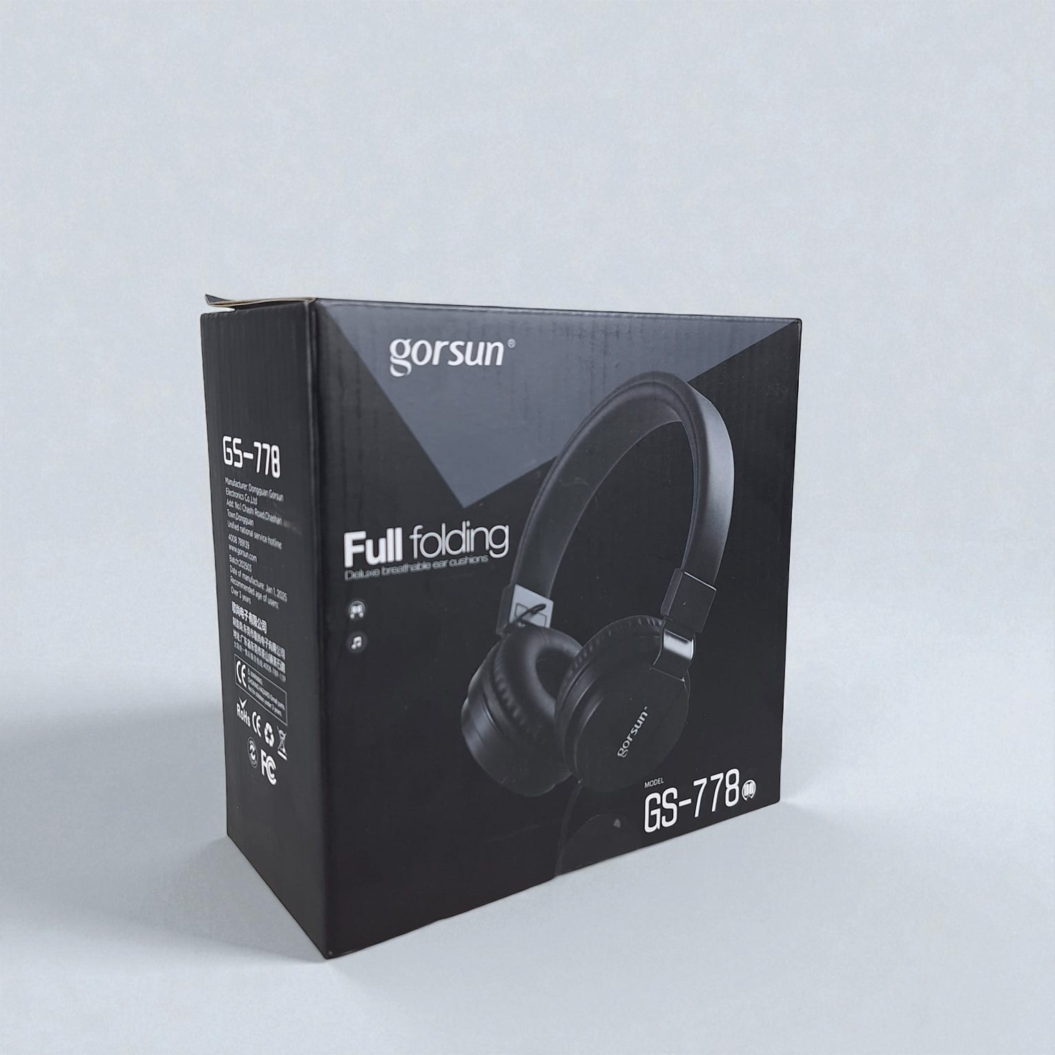 Gambar produk Gorsun Headphone Portable Folding HiFi Super Bass Wired Driver 40mm - GS-778