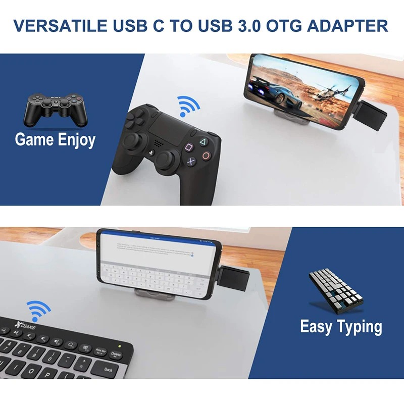 Taffware OTG USB to Type C Adapter Converter 3.0 Aluminium Alloy - TF-310 Gambar produk Taffware OTG USB to Type C Adapter Converter 3.0 Aluminium Alloy - TF-310