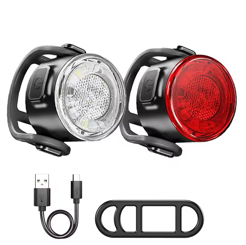 LIDS Lampu Sepeda Depan Belakang LED Rechargeable Waterproof 1 Set - XA-325 Gambar produk LIDS Lampu Sepeda Depan Belakang LED Rechargeable Waterproof 1 Set - XA-325