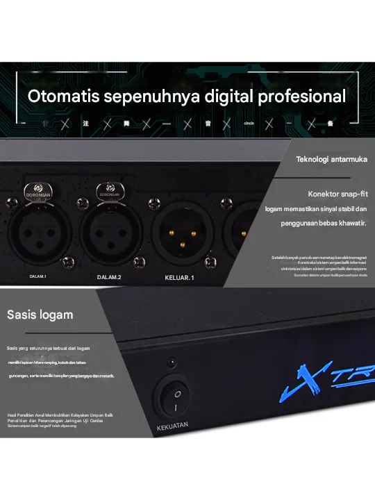 TZR Automatic 4 In 4 Out Mic Feedback Suppressor Frequency Shifter - T44 Gambar produk TZR Automatic 4 In 4 Out Mic Feedback Suppressor Frequency Shifter - T44