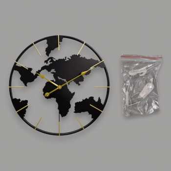 Gambar produk OUGWA Jam Dinding Besar Globe Design Iron Silent Movement 60cm - OG-55