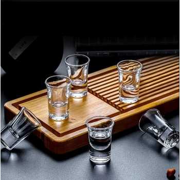 Gambar produk LELAMP Gelas Kaca Sloki Alkohol Mini Shot Wine Baiju Glass 30ml - LE36