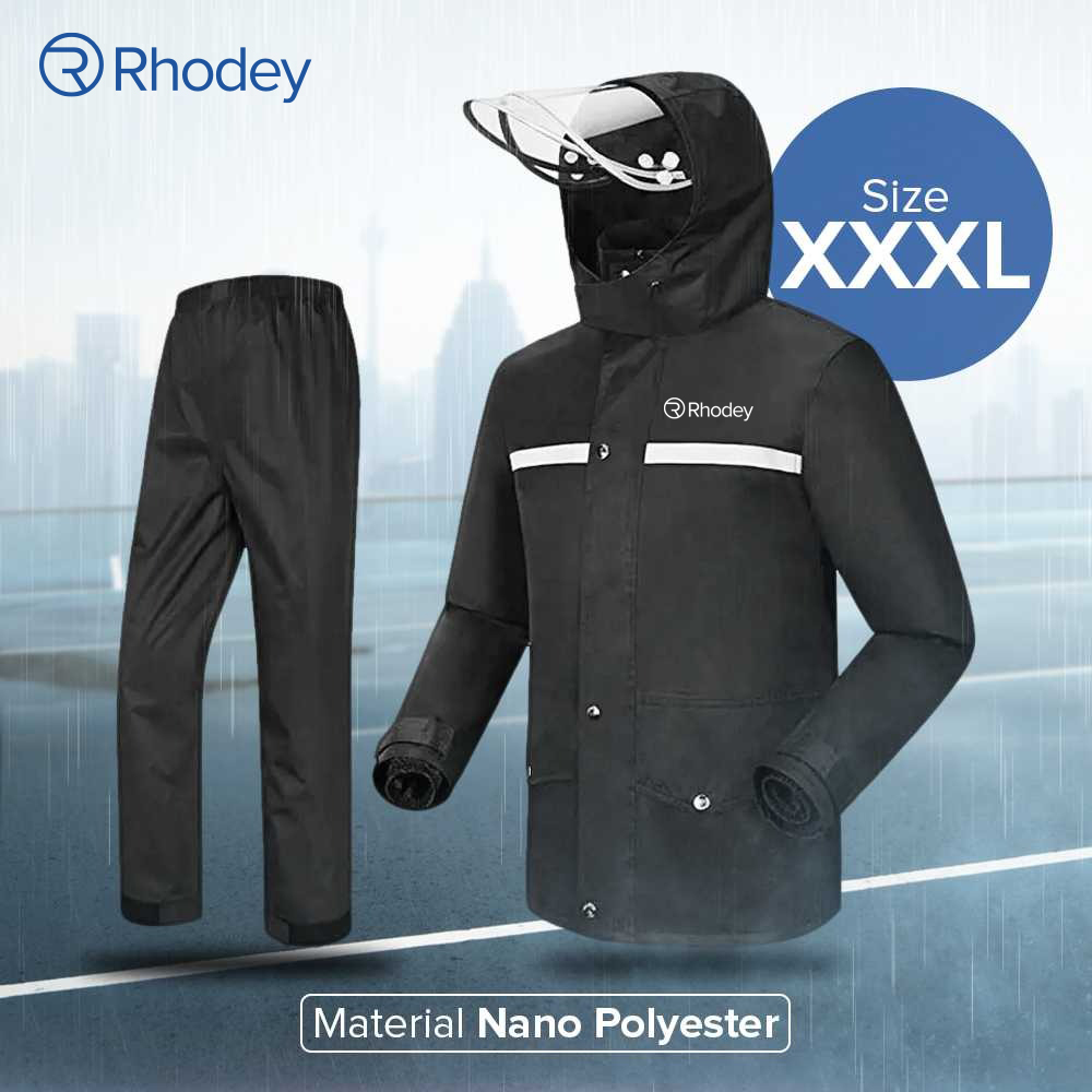Gambar produk Rhodey Jas Hujan Setelan Motor Nano Polyester Waterproof Raincoat XXXL - 7508