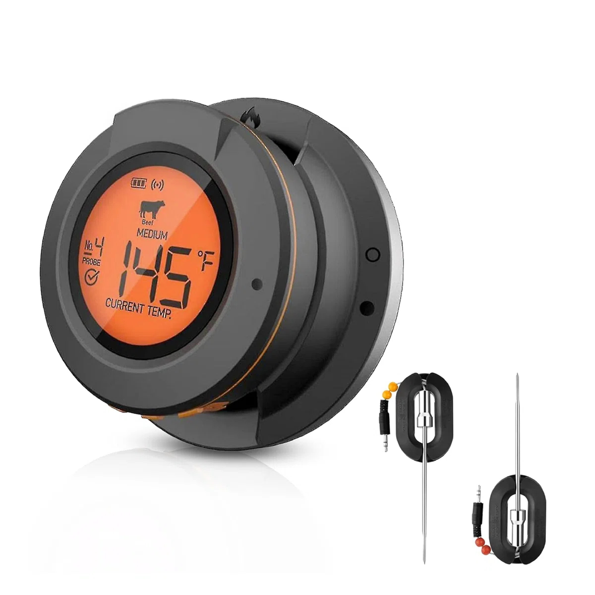 TEK Termometer Makanan Digital Daging BBQ Bluetooth Wireless 2 Probe - AT-02 Gambar produk TEK Termometer Makanan Digital Daging BBQ Bluetooth Wireless 2 Probe - AT-02