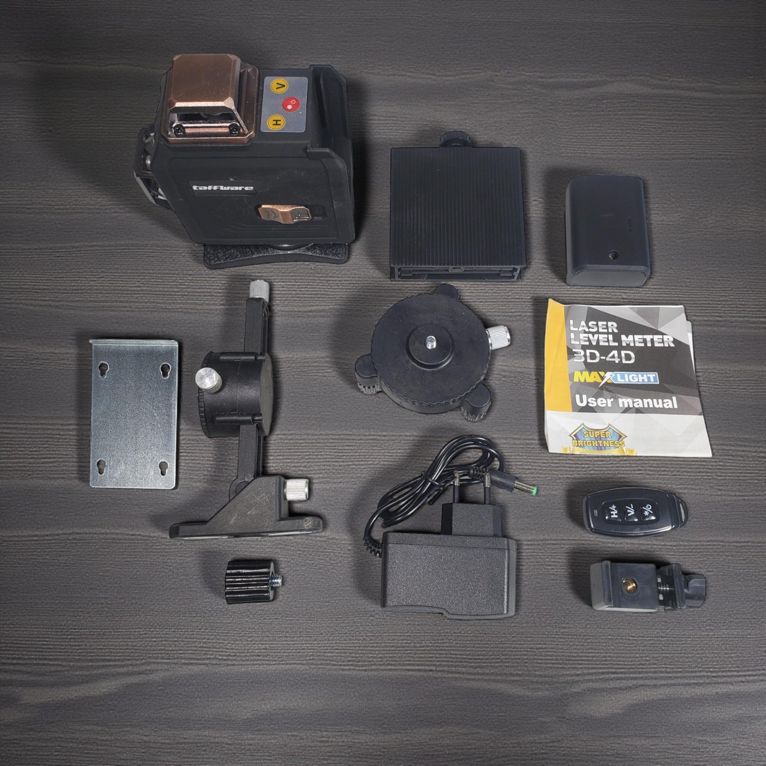 Taffware Laser Level Self Leveling 4D 16 Line Alarm With Remote - ND16 Gambar produk Taffware Laser Level Self Leveling 4D 16 Line Alarm With Remote - ND16