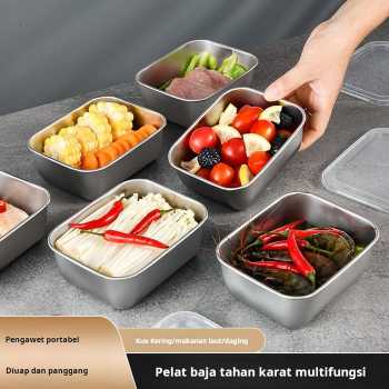 Gambar produk MEXICH Kotak Makan Keeping Box Stainless Steel 201 13.5x10.5x5.8cm - MX65
