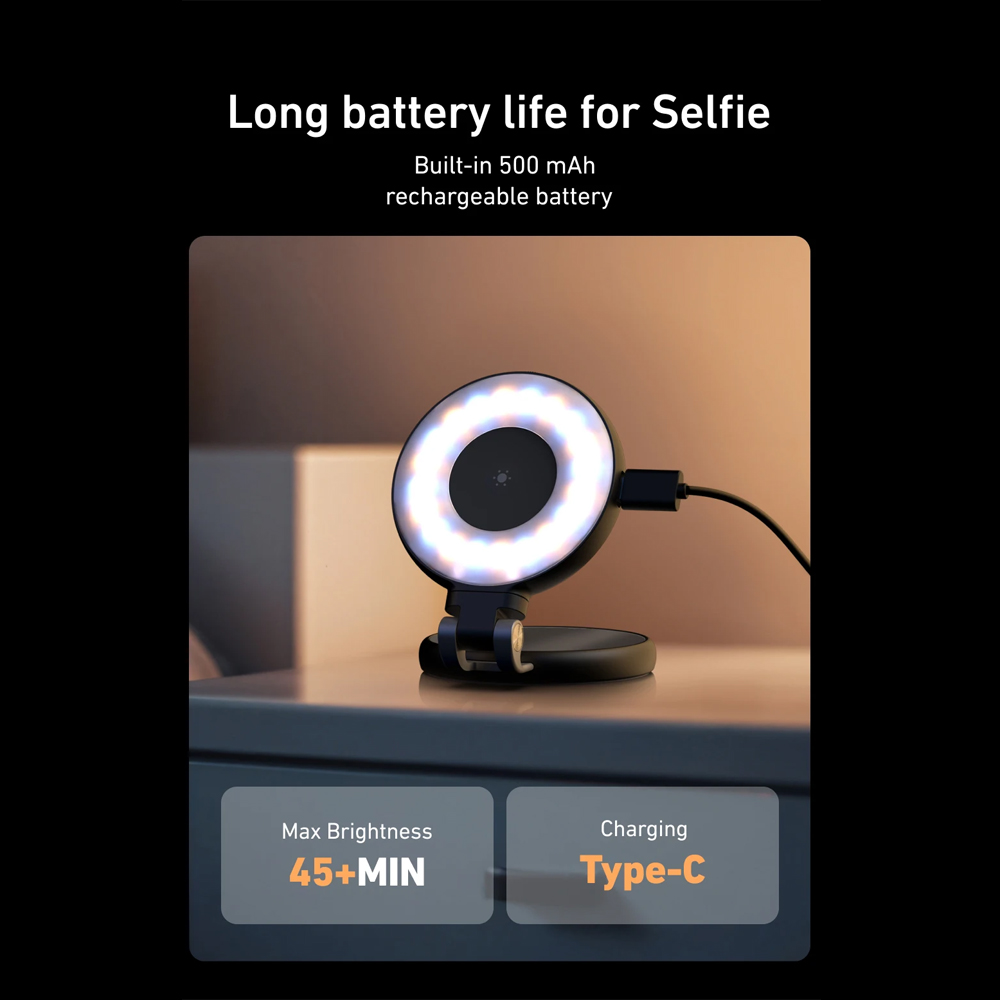 Gambar produk TELESIN Lampu Ring Light Magnetic 3in1 Color Adjustable Length 500mAh - S5-BGD-07