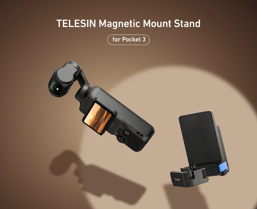 TELESIN Magnetic Mount Stand Expansion Adapter for DJI Osmo Pocket 3 - S6-CFR-04-TDJ Gambar produk TELESIN Magnetic Mount Stand Expansion Adapter for DJI Osmo Pocket 3 - S6-CFR-04-TDJ