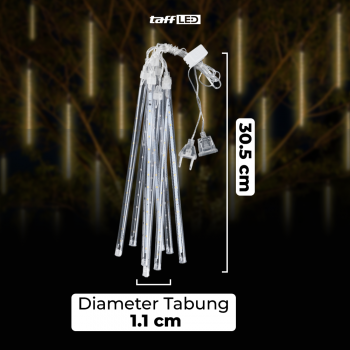 Gambar produk TaffLED Lampu Hias String Lights Meteor Waterproof Warm White 8 PCS - XH480