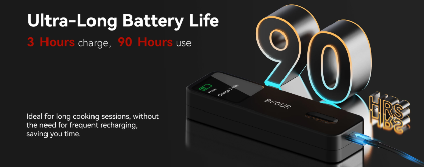 BFOUR Termometer Makanan Digital Daging BBQ Bluetooth Screen 1 Probe - BF-30 Gambar produk BFOUR Termometer Makanan Digital Daging BBQ Bluetooth Screen 1 Probe - BF-30