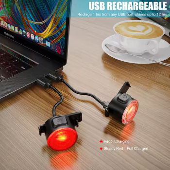 Gambar produk LIDS Lampu Sepeda Depan Belakang LED Rechargeable Waterproof 1 Set - XA-325