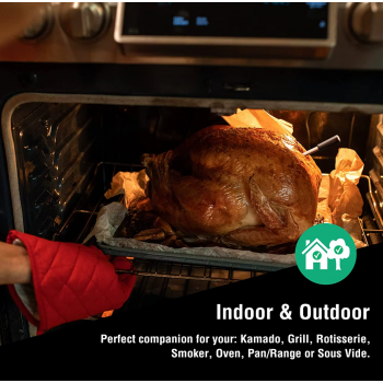 Gambar produk TAKA Termometer Makanan Digital Daging BBQ Bluetooth Wooden 1 Probe - TY510