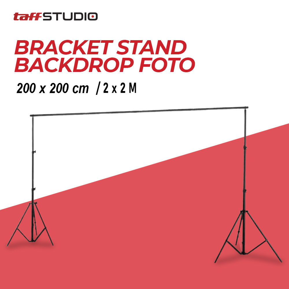 Gambar produk TaffSTUDIO Bracket Stand Besi Backdrop Foto Studio 200x200cm - DD-110
