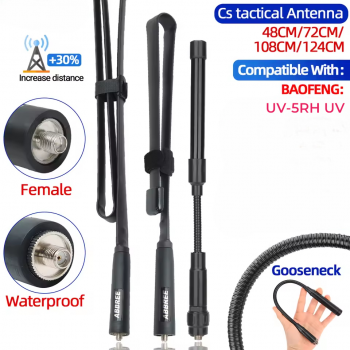 Gambar produk ABBREE Antena HT Walkie Talkie Radio SMA Female for Baofeng UV-5RH UV 72cm - AB-44