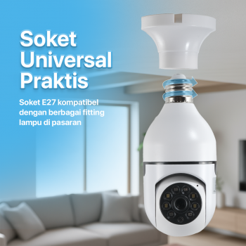 Gambar produk Yunyi CCTV IP Camera 1MP 1080P E27 Wireless Dual Light IR Sensor - YY012