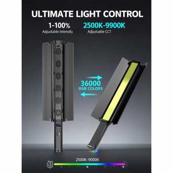 Gambar produk LIYADI Lampu Studio Tube Light Stick RGBW 24 Mode OLED 2600mAh 50W - C2 PRO