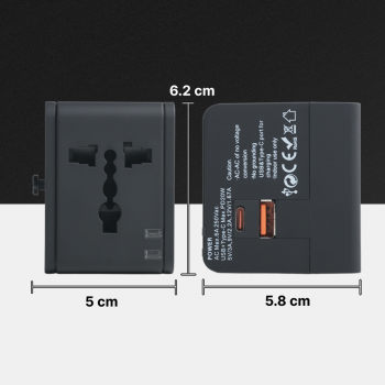 Gambar produk TRAVOR Universal Travel Adaptor Colokan Charger Adapter USB PD 1380W - TR020