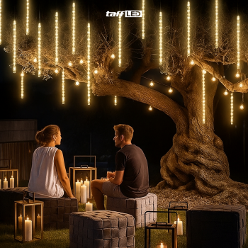 Gambar produk TaffLED Lampu Hias String Lights Meteor Waterproof Warm White 8 PCS - XH480